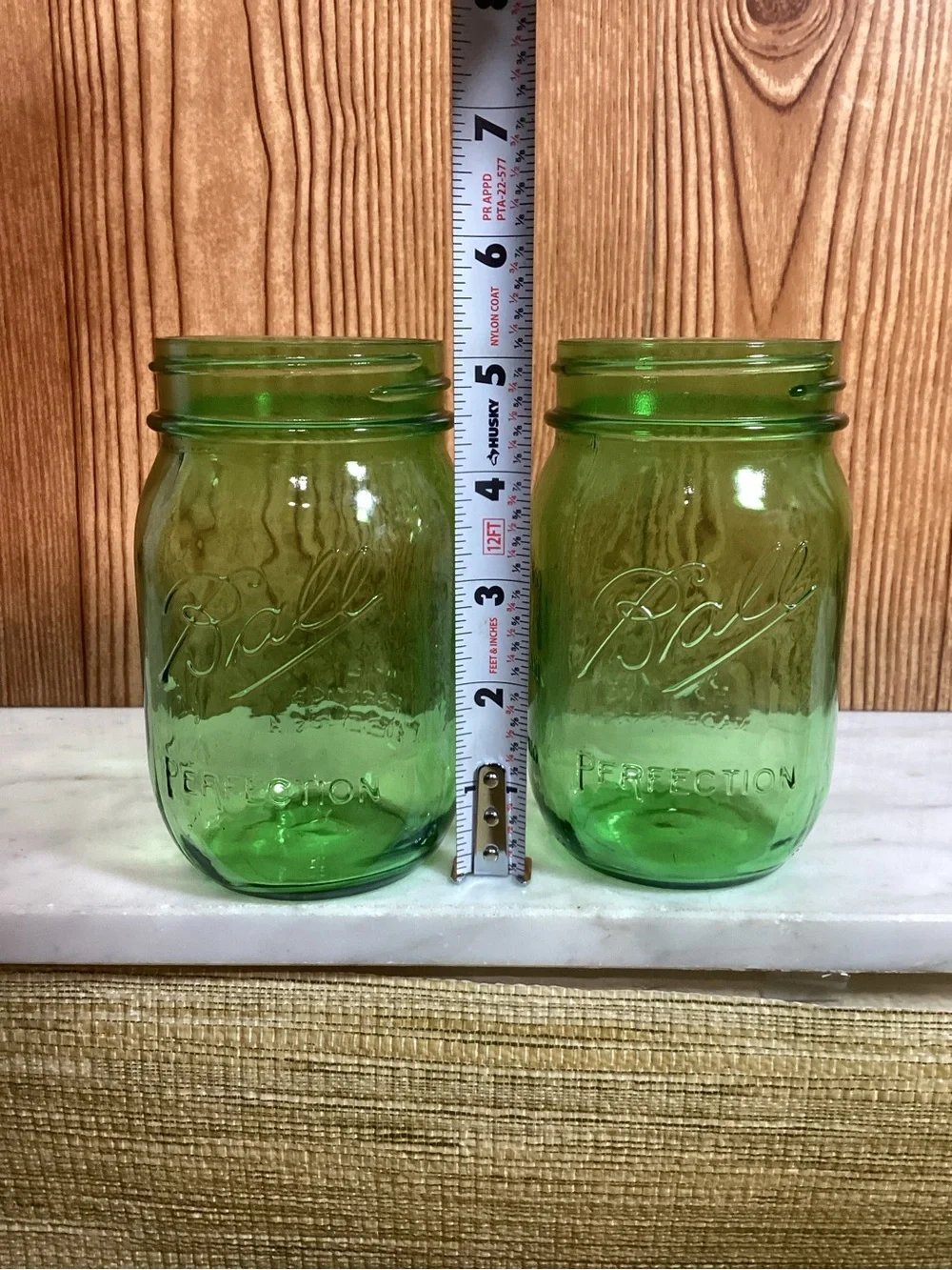 Ball Perfection Green Glass Mason Jars - Set of 2 100th Anniversary